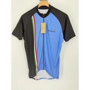 De Marchi Short Sleeve Cycling Jersey mens windstopper Men's XL Blue Pockets NEW